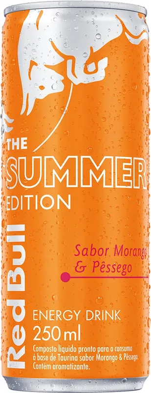 Energético Red Bull Morango e Pêssego 250ml